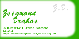 zsigmond drahos business card